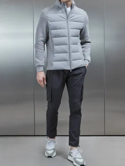Active Hybrid Puffer Jacket - Mid Grey