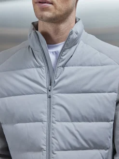 Active Hybrid Puffer Jacket - Mid Grey