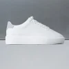 Basic Essential Leather Trainer - White Grey