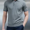 Cotton And Silk Polo Shirt - Sage