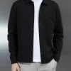 Cotton Jersey Overshirt - Black