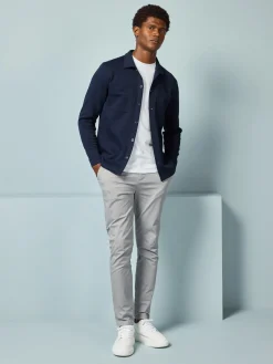 Cotton Jersey Overshirt - Navy