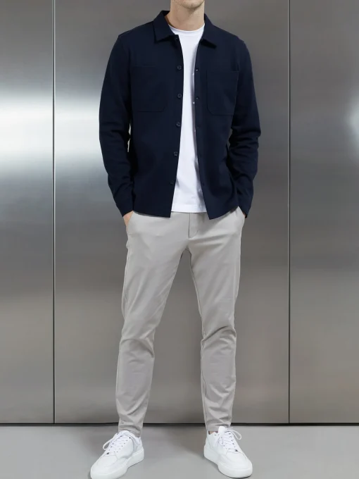 Cotton Jersey Overshirt - Navy