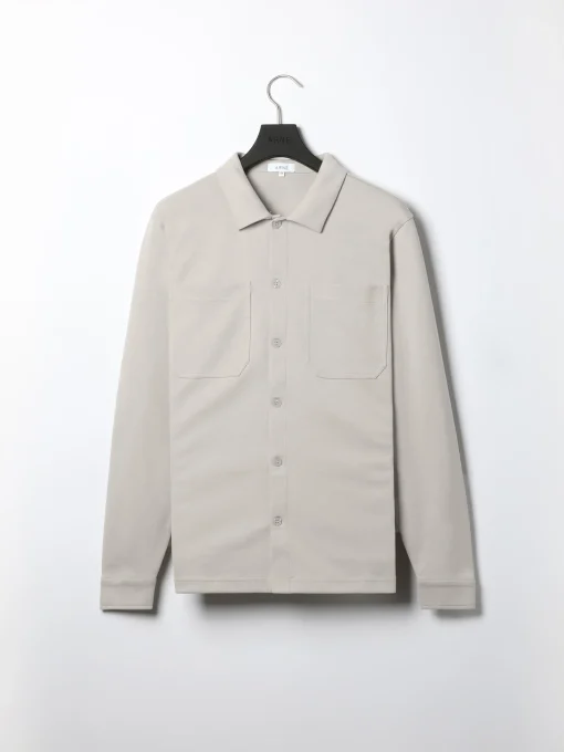 Cotton Jersey Overshirt - Stone