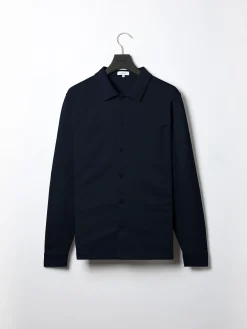 Cotton Jersey Overshirt - Navy
