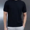 Cotton Knitted T-Shirt - Black