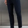 Cotton Linen Drawstring Trouser - Navy