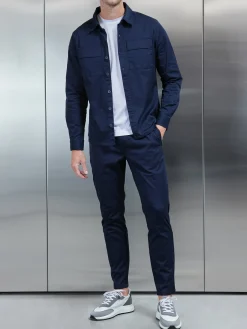 Cotton Tailored Trouser - Navy