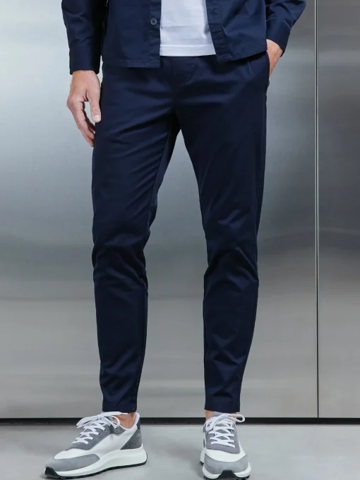 Cotton Tailored Trouser - Navy
