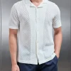 Crochet Revere Collar Shirt - Ecru