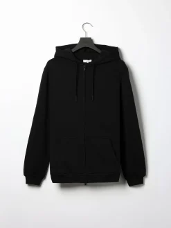 Essential Zip Through Hoodie - Black