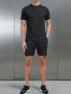 Flat Pocket Technical Cargo Short - Black