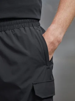 Flat Pocket Technical Cargo Short - Black