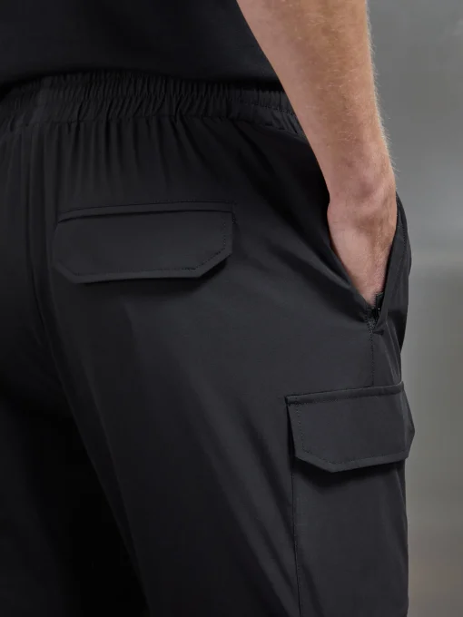 Flat Pocket Technical Cargo Short - Black