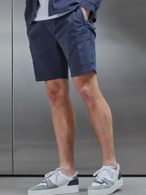 Garment Dye Cargo Short - Navy