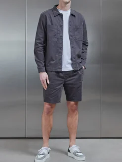 Garment Dye Cargo Short - Grey