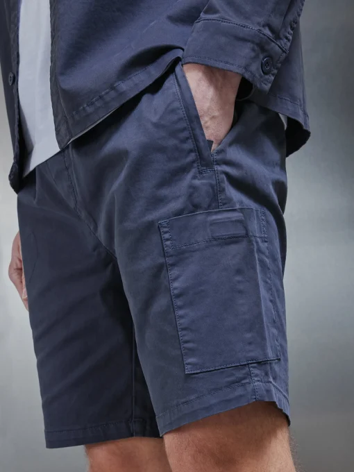 Garment Dye Cargo Short - Navy