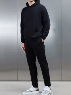 Garment Dye Cotton Cargo Pant - Black
