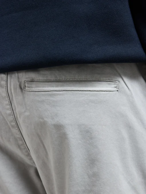 Garment Dye Cotton Trouser - Stone