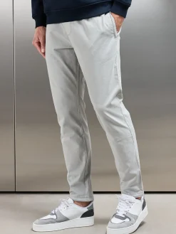 Garment Dye Cotton Trouser - Stone