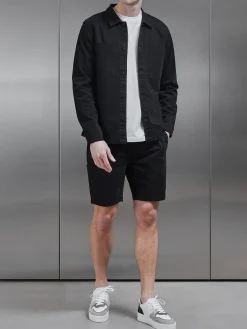Garment Dye Overshirt - Black