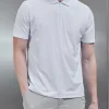 Golf Technical Zip Polo Shirt - White