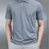 Golf Technical Zip Polo Shirt - Dark Stone