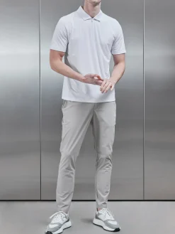 Golf Technical Zip Polo Shirt - White