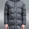Goose Down Mid Length Jacket - Grey