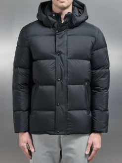 Goose Down Short Length Jacket - Black