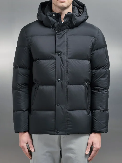 Goose Down Short Length Jacket - Black