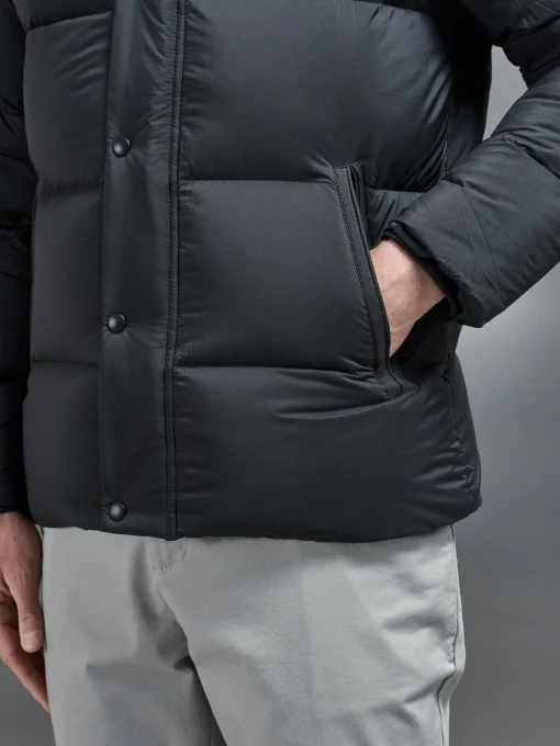 Goose Down Short Length Jacket - Black