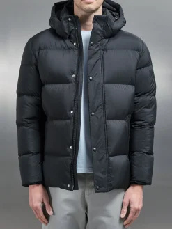 Goose Down Short Length Jacket - Black