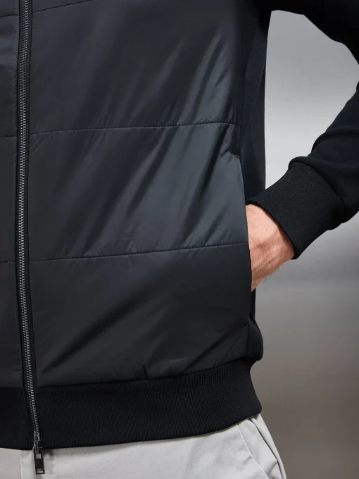 Hybrid Bomber Jacket - Black