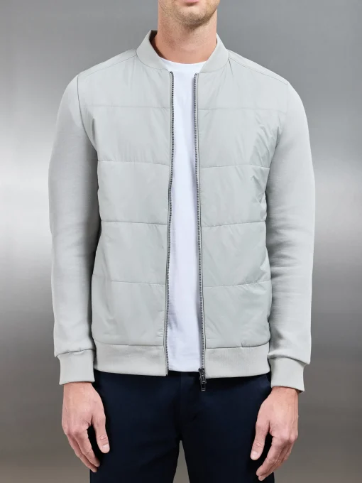 Hybrid Bomber Jacket - Stone