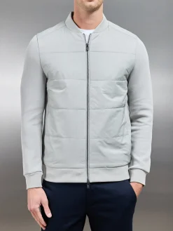 Hybrid Bomber Jacket - Stone