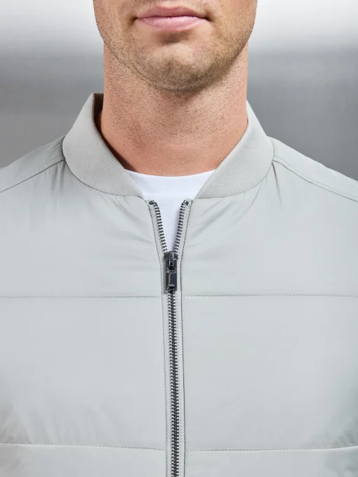 Hybrid Bomber Jacket - Stone