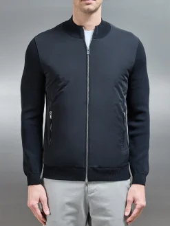 Hybrid Knitted Jacket - Black
