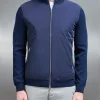 Hybrid Knitted Jacket - Navy
