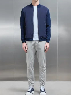 Hybrid Knitted Jacket - Navy