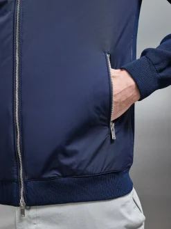 Hybrid Knitted Jacket - Navy