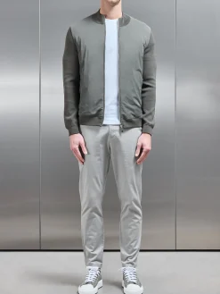 Hybrid Knitted Jacket - Olive
