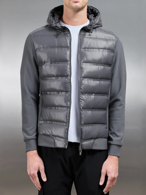 Hybrid Puffer Jacket - Grey