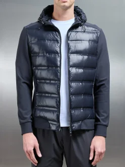 Hybrid Puffer Jacket - Navy