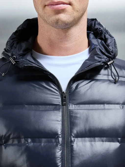 Hybrid Puffer Jacket - Navy