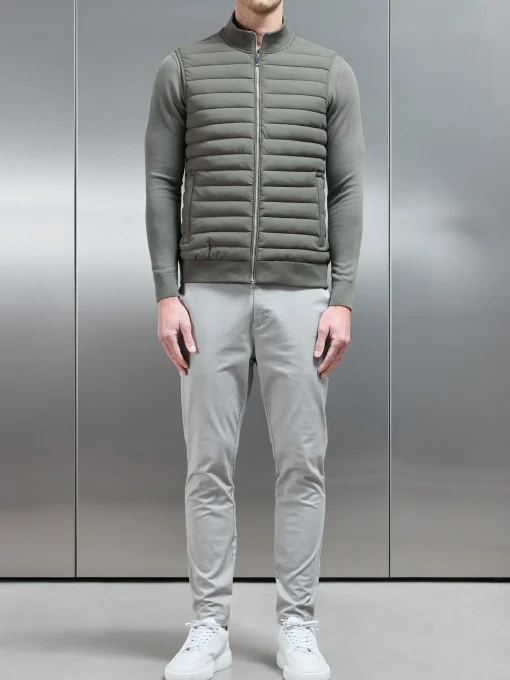 Hybrid Quilted Gilet - Sage