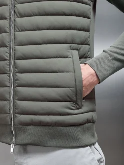 Hybrid Quilted Gilet - Sage