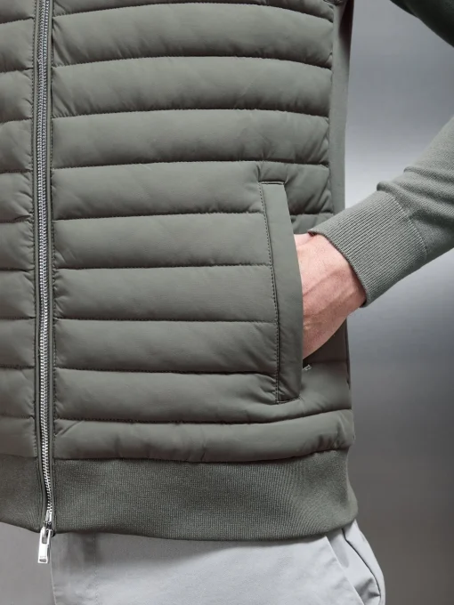 Hybrid Quilted Gilet - Sage