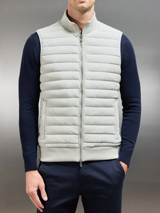 Hybrid Quilted Gilet - Stone
