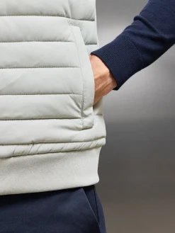 Hybrid Quilted Gilet - Stone